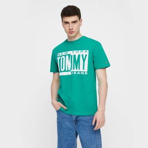Tommy Hilfiger pánské tyrkysové tričko s potiskem